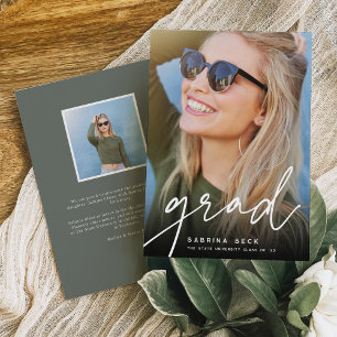 Faire-part Grad par script Diplôme photo
