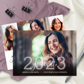 Faire-part Graduate 2023 Lycée 4 Photos Party