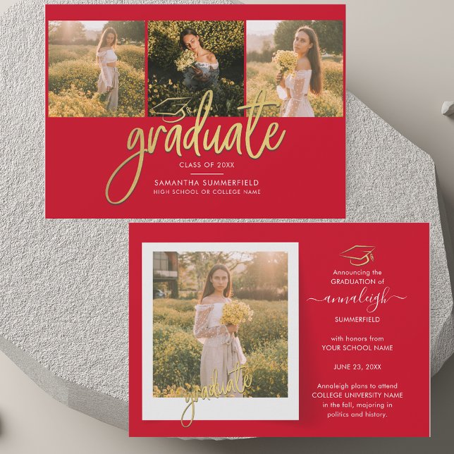 Faire-part Graduation 2025 Grad Photos Senior (Graduation 2025 Grad Photos Senior Announcement)