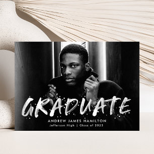 Faire-part Graduation de la peinture moderne Splatter