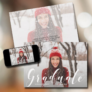 Faire-part Graduation de script moderne