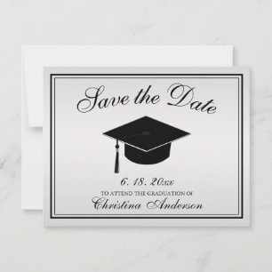 Faire-part Graduation Enregistrer la date Casquette de script