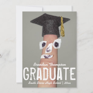 Faire-part Graduation Funny Grad Casquette Cartoon 2023 Gradu