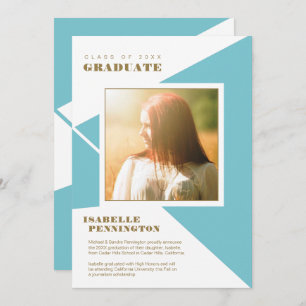 Faire-part Graduation graphique Triangle moderne