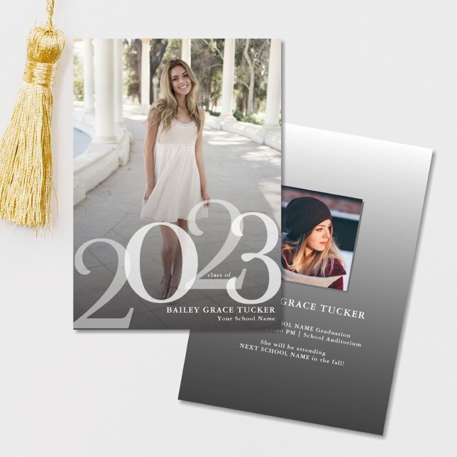 Faire-part Graduation Gras GRAD 2023 Overlay (Créateur téléchargé)