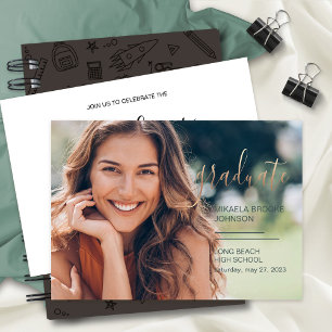 Faire-part Graduation High School Photo Party