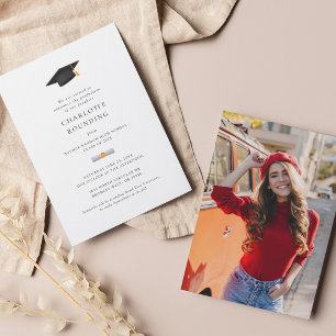Faire-part Graduation photo moderne 2025 Minimaliste