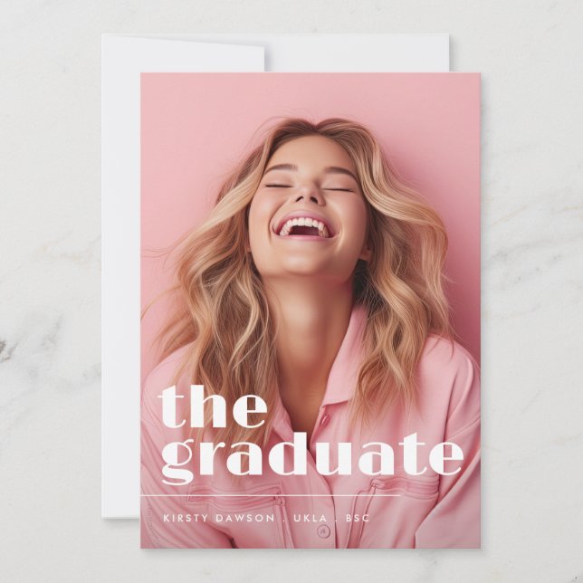 Faire-part GRADUER LE GRADUATE Script Two (Devant)