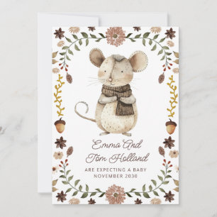 Faire-part Grossesse de la souris aquarelle