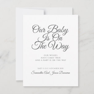 Faire-part Grossesse de script élégante