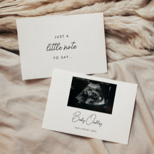 Faire-part Grossesse "Just a Little Note" avec un script mini