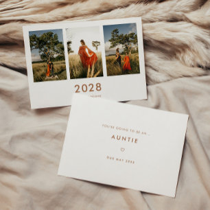 Faire-part Grossesse minimaliste à 3 photos de la nouvelle ad