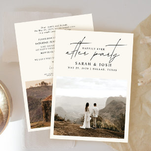 Faire-part Happily Ever After 2 Crème de Mariage Réception