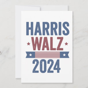 Faire-part Harris Walz 2024 Election Kamala Tim Waltz America