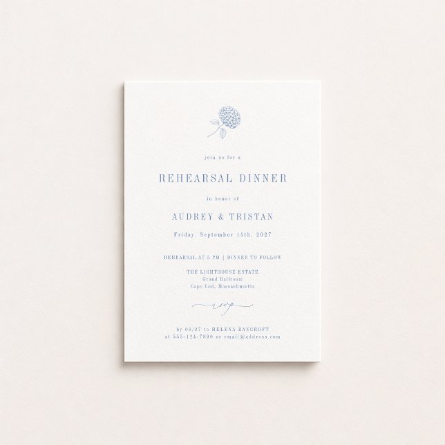 Faire-part HYDRANGEA Wedding Rehearsal Dinner (Créateur téléchargé)