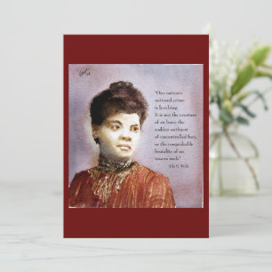 Faire-part Ida B Wells & Citation Belle Aquarelle