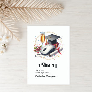 Faire-part Informatique et Information Graduation Photo