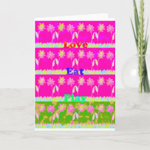 Faire-part Inspirational Love Manger Jouer Flower Design