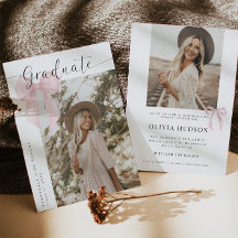 Faire-part Invitation de la fête de graduation pho