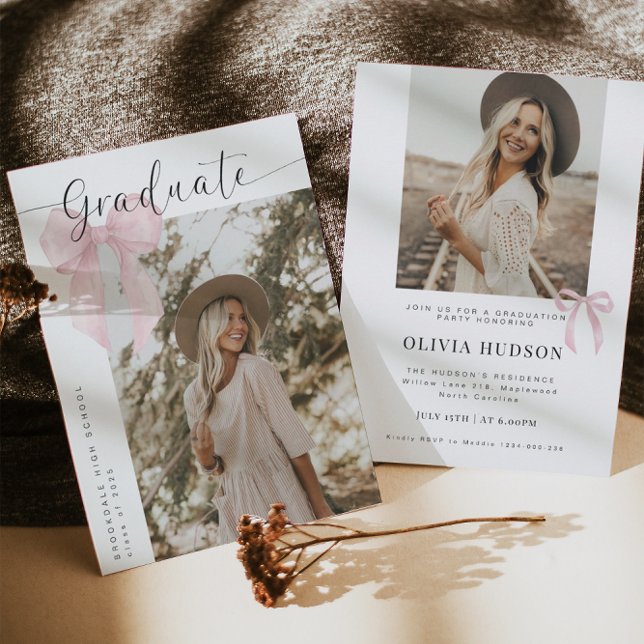 Faire-part Invitation de la fête de graduation pho (Créateur téléchargé)