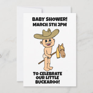 Faire-part INVITATIONS personnalisées cowboy BABY
