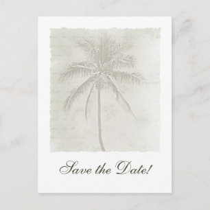 Faire-part Island Palm Tree Enregistrer la date Carte postale