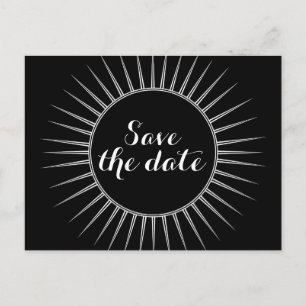 Faire-part Ivory Deco Retro Enregistrer la date Carte postale