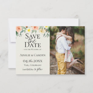 Faire-part Jardin De Fleurs Photo Save The Date