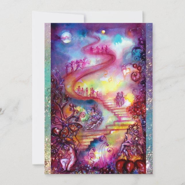 FAIRE-PART JARDIN DES OMBRES PERDUES / ESCALIER MYSTIQUE (Devant)