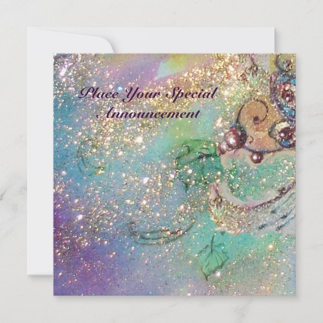 FAIRE-PART JARDIN DES OMBRES PERDUES / MONOGRAMME À BOUTEILLE (Devant)