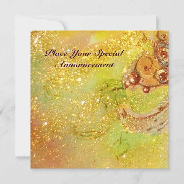 FAIRE-PART JARDIN DES OMBRES PERDUES / MONOGRAMME PAPILLON (Devant)