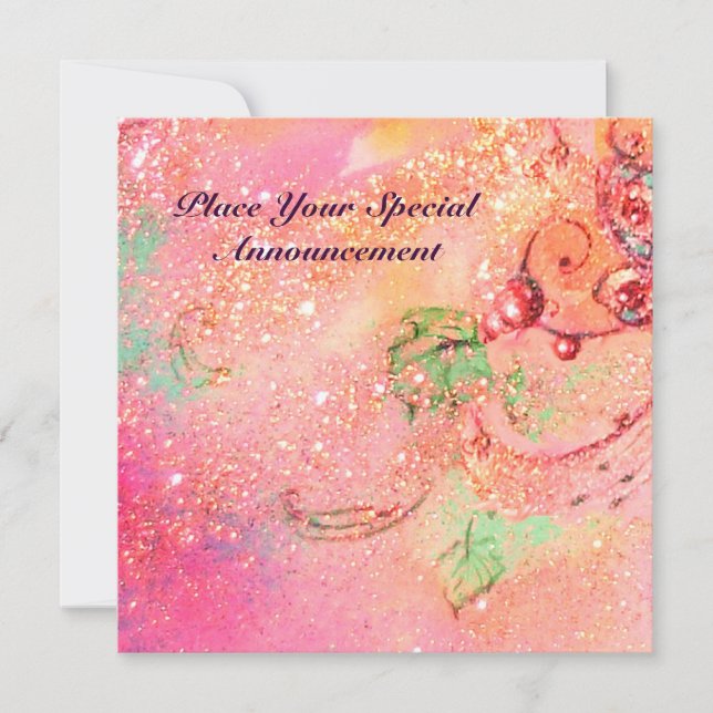 FAIRE-PART JARDIN DES OMBRES PERDUES / MONOGRAMME PAPILLON (Devant)