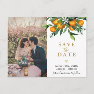 Faire-part Jardin d'oranges sauvegarder la carte postale de l