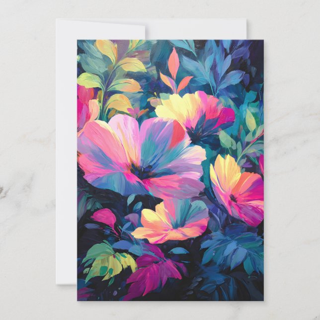 Faire-part Jardin Floral de printemps de la ruée de fleurs (Devant)