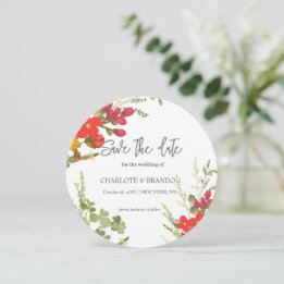 Faire-part Jardin Floral Estival Fleurs Sauvages Mariage