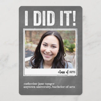 Faire-part Je l'ai fait ! Annonce de remise de diplôme