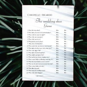 Faire-part jeu de chaussures mariage jeu de bachelorette jeu