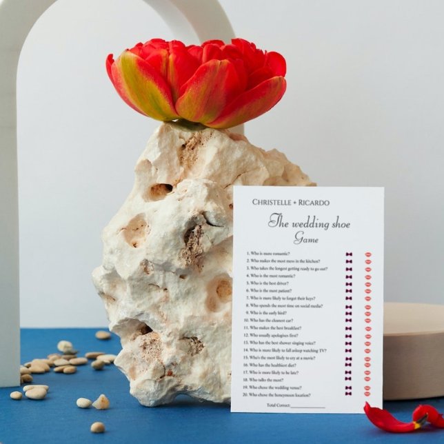 Faire-part jeu de chaussures mariage jeu de bachelorette jeu  (Créateur téléchargé)