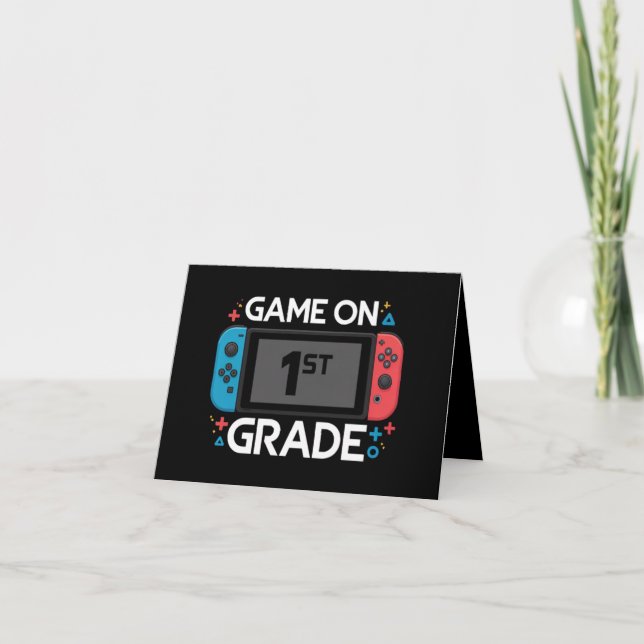 Faire-part Jeu En 1Ère Année Retour À L'École Amusant Gamer (Devant)