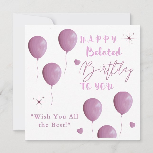 Faire-part JEUX Anniversaire Belated POUR VOUS (Devant)