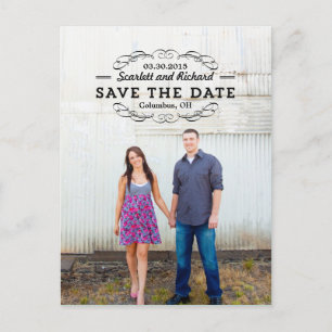 Faire-part Joli Sceau Enregistrer La Carte Postale Date