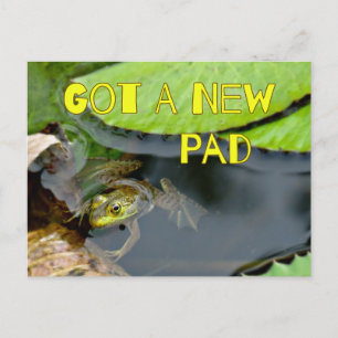 Faire-part Jolie grenouille nouvelle maison Carte postale de 