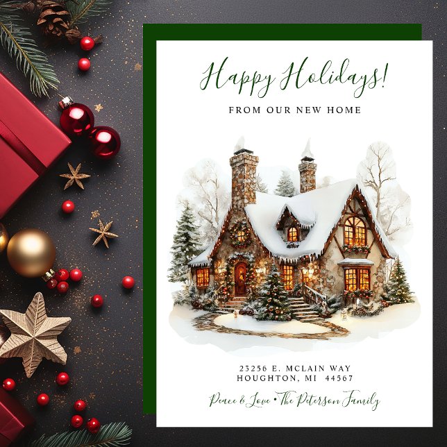 Faire-part Joyeuses vacances Nouvelle maison déménager (Créateur téléchargé)