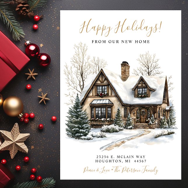 Faire-part Joyeuses vacances Nouvelle maison déménager (Créateur téléchargé)