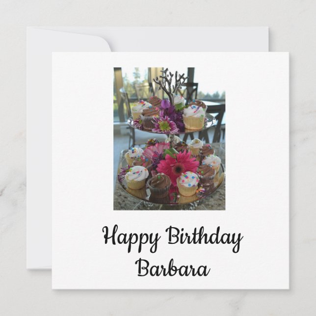 Faire-part Joyeux anniversaire Barbara (Devant)