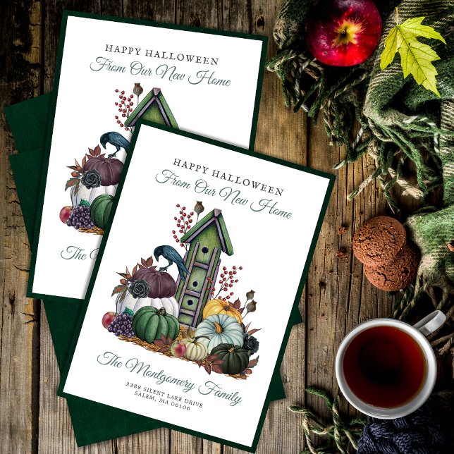 Faire-part Joyeux Halloween Gothique Nouvelle Maison Vacances (Créateur téléchargé)
