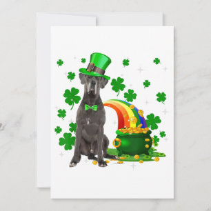 Faire-part Joyeux Jour de la Saint Patrick Leprechaun Grand C