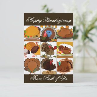 Faire-part Joyeux jour de Thanksgiving de notre part à tous l