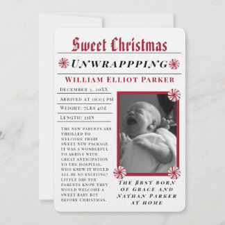 Faire-part Joyeux Noël Journal Moderne