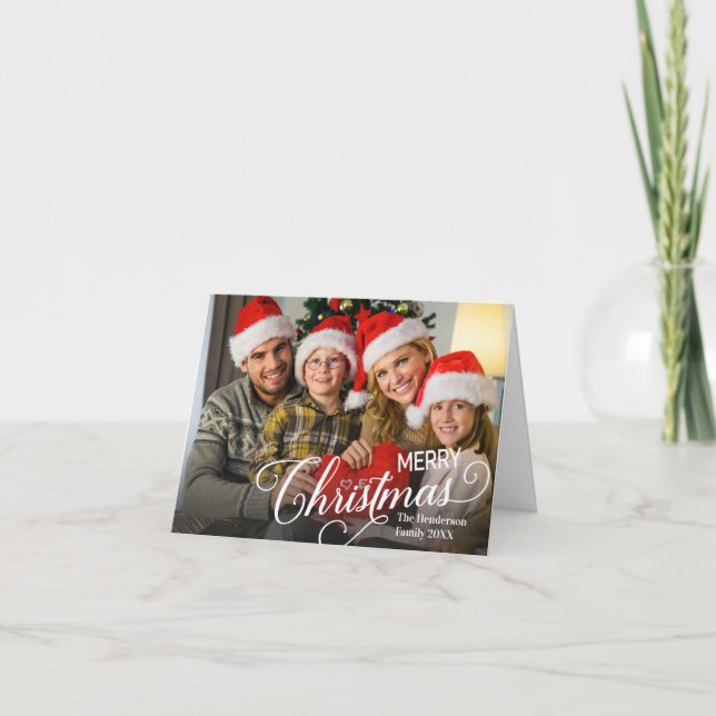 Faire-part Joyeux Noël Simple Photo personnalisée (Devant)